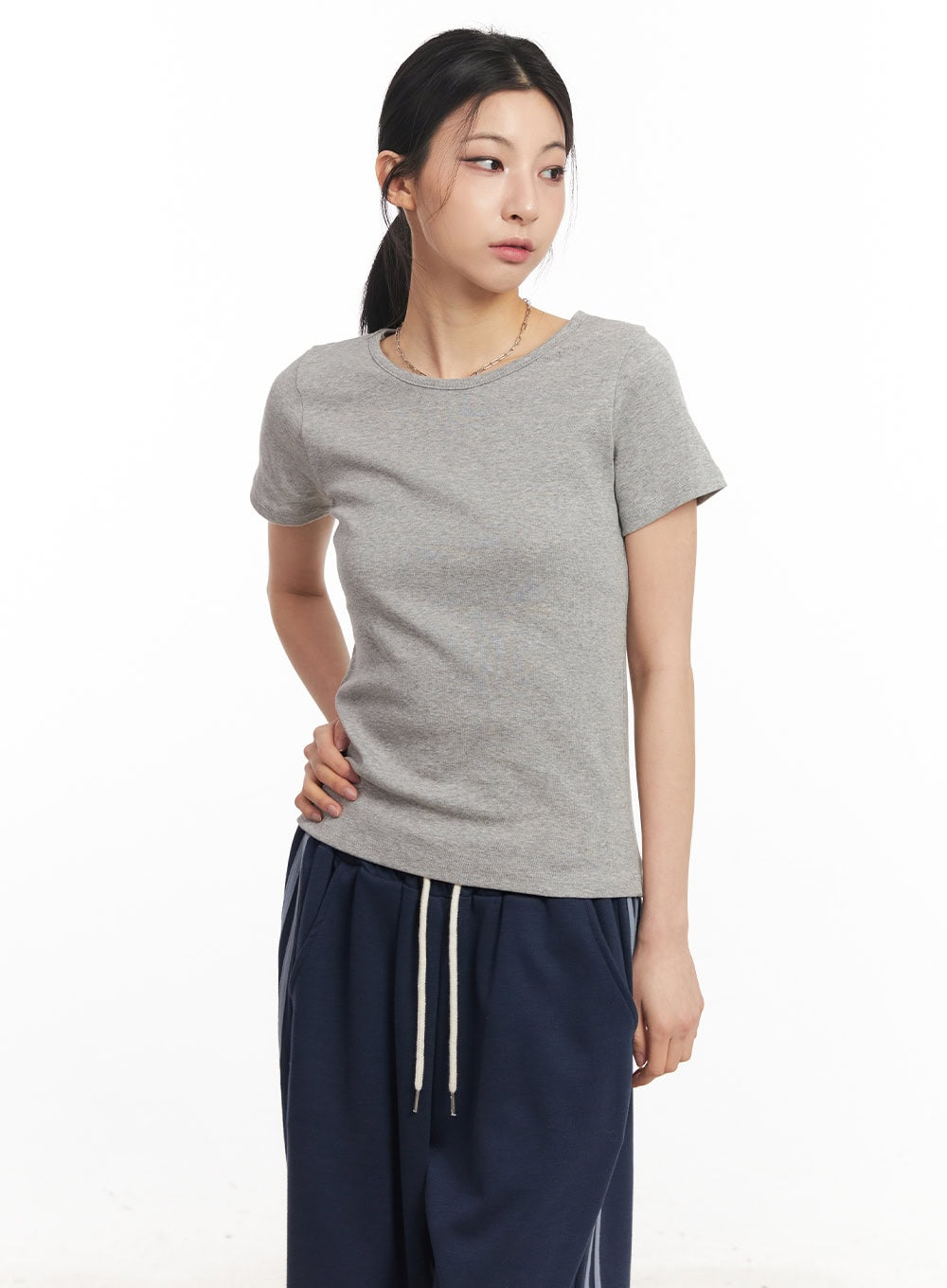 Essential Cotton U-Neck Top CA516