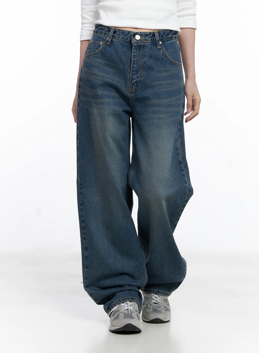 Kiki Wide Leg Vintage Washed Jeans CG520