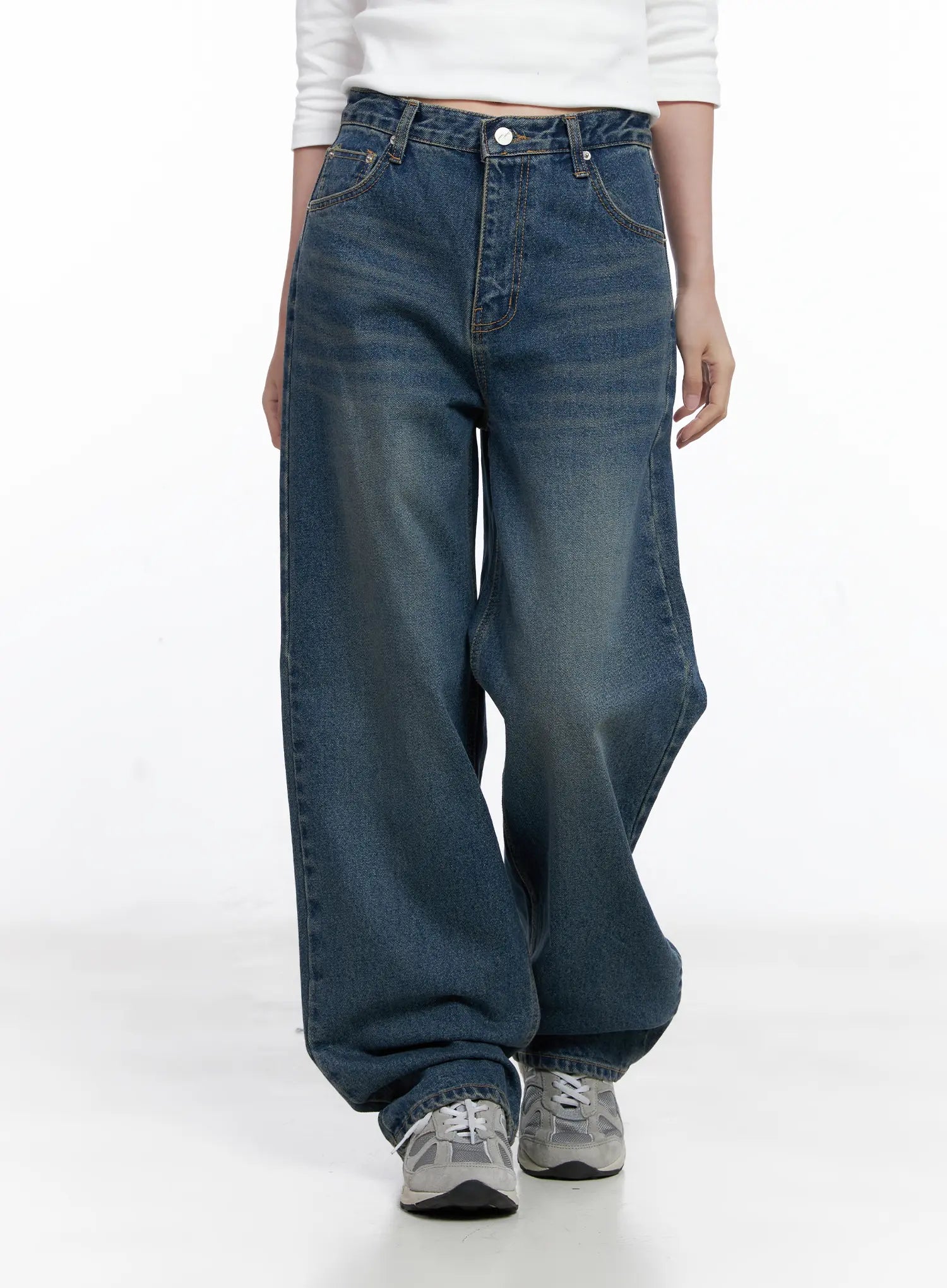 Kiki Wide Leg Vintage Washed Jeans CG520