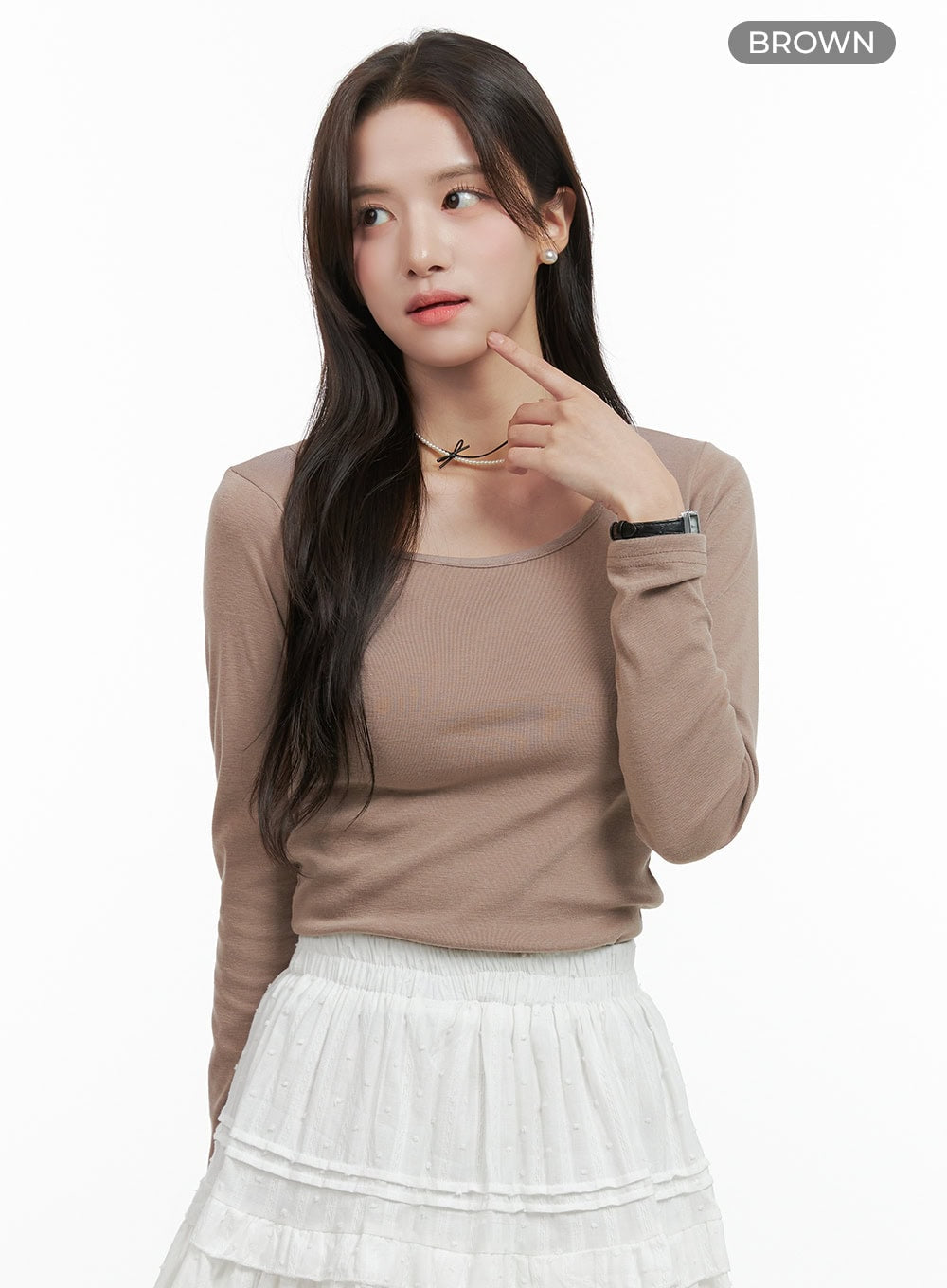 U-Neck Long Sleeve Tee OG412