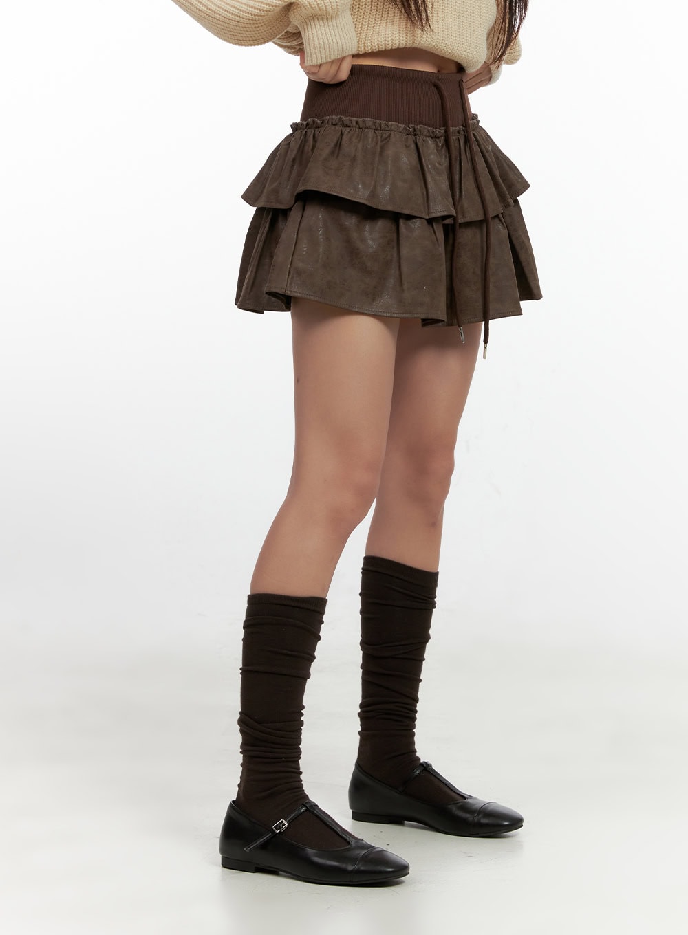 Flare Ruffle Mini Skirt CN412