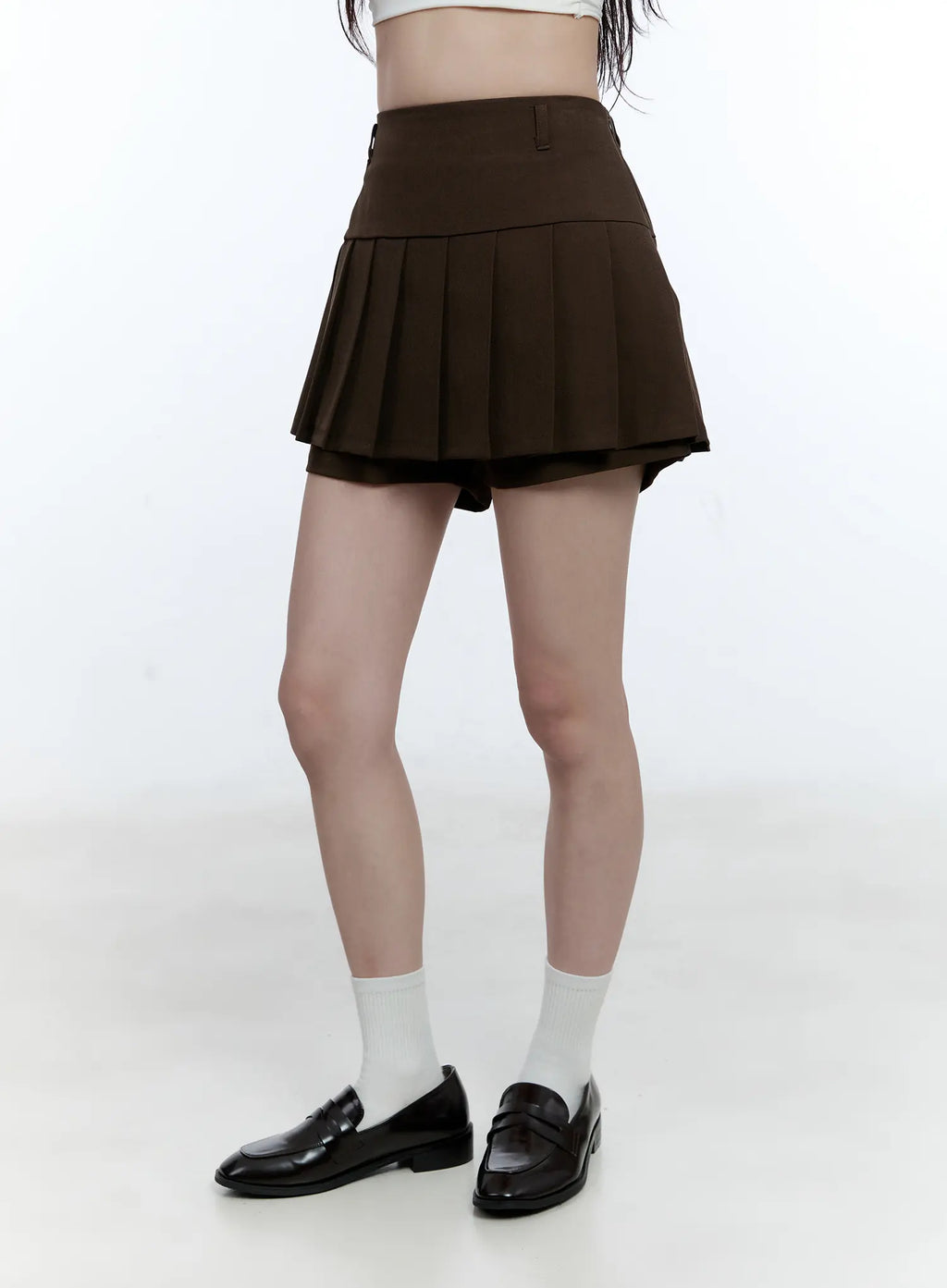 Pleated Adjustable Mini Skort CG514