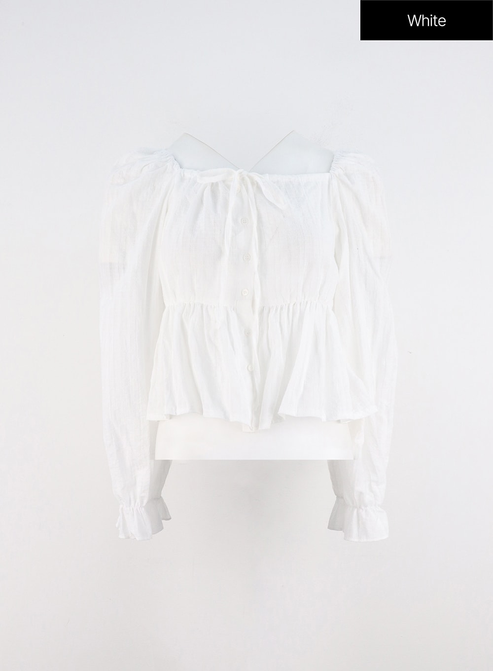 Ruffled Square Neck Blouse OO312