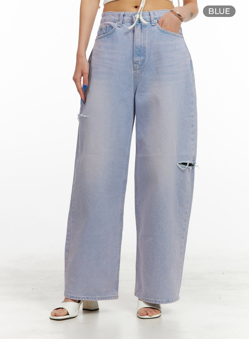High Waist Wide Leg Jeans CY424