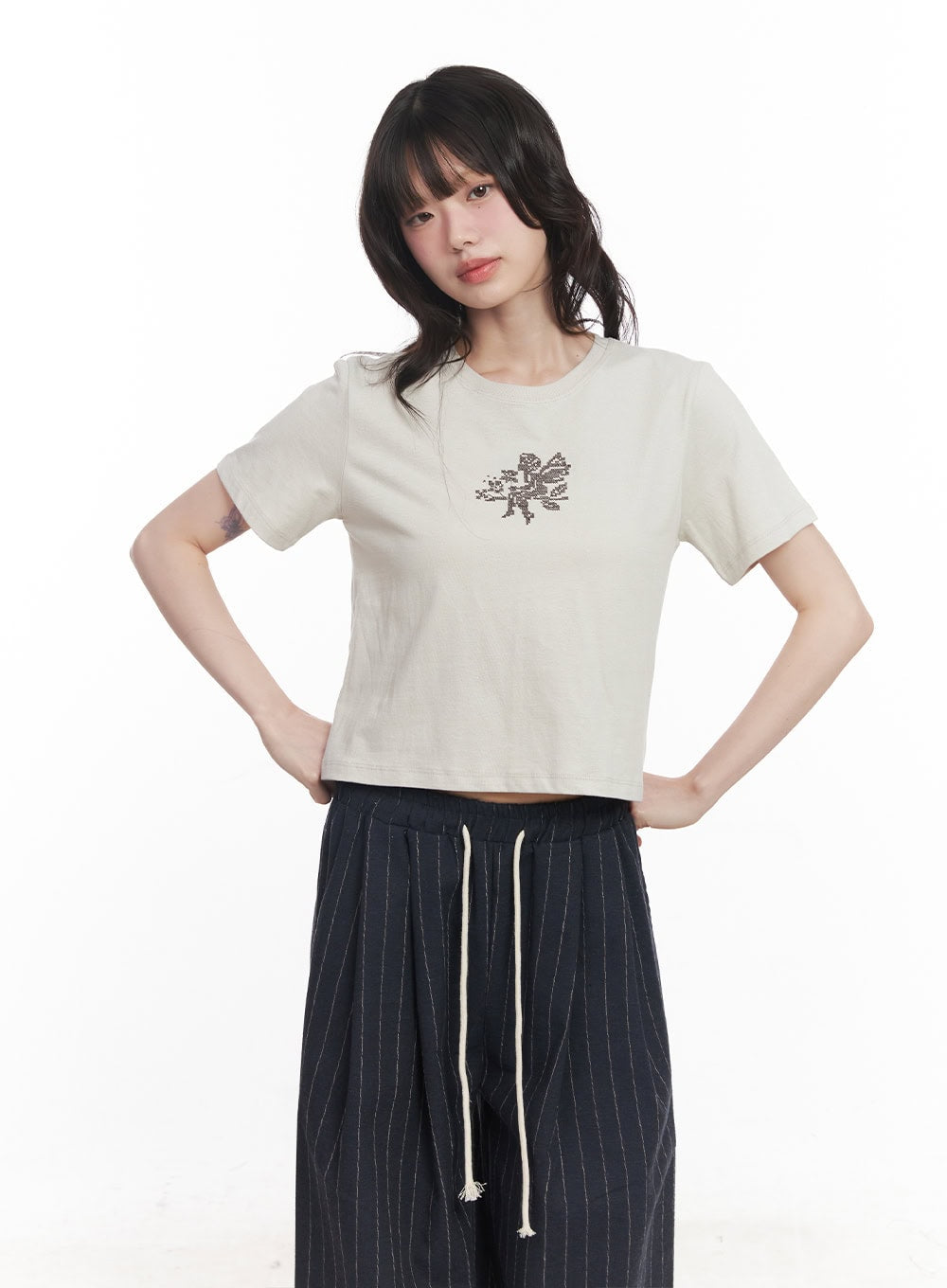 Angel Graphic Crop Tee CY521