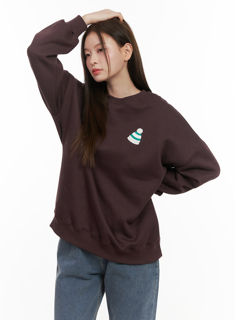 Loose-Fit Graphic Bear Crew Neck OD412
