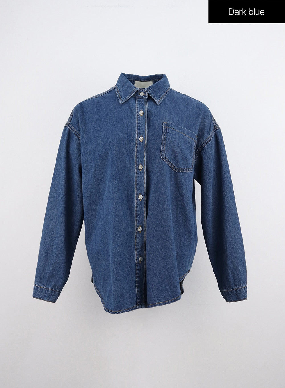 Washed Long Sleeve Denim Shirt OO316