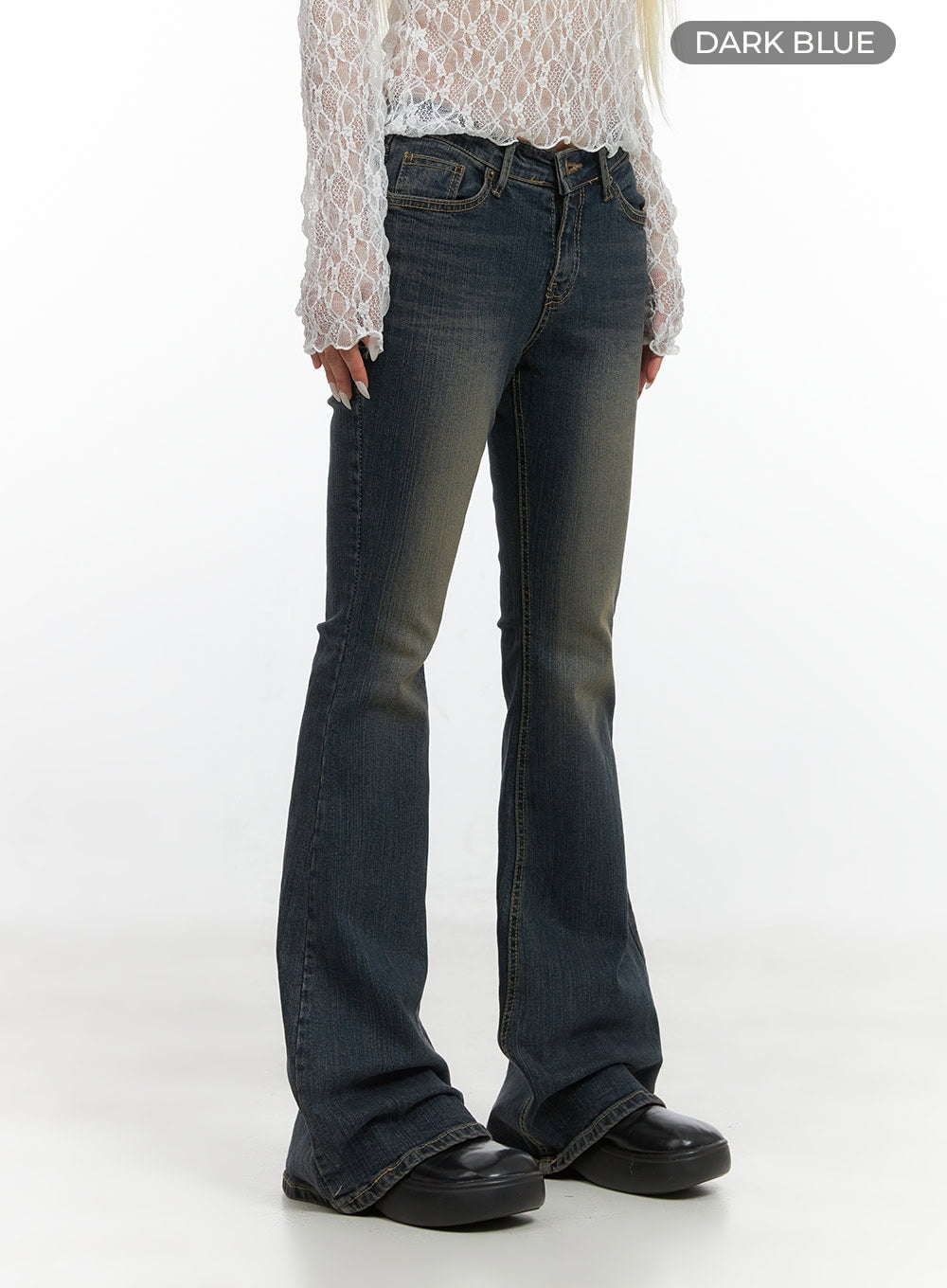Elsie Contour Fit Washed Bootcut Jeans CS425