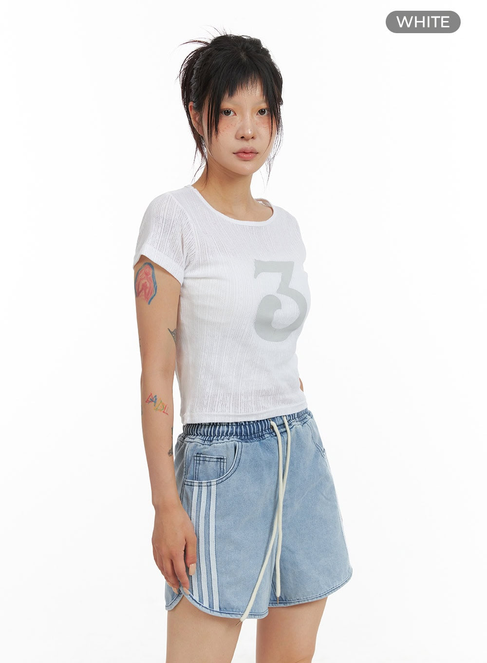 Cotton Graphic Crop Top CL415