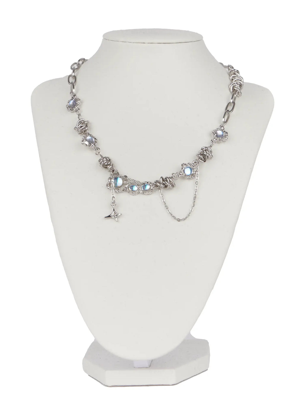 Blue Cubic Twist Necklace CC1809