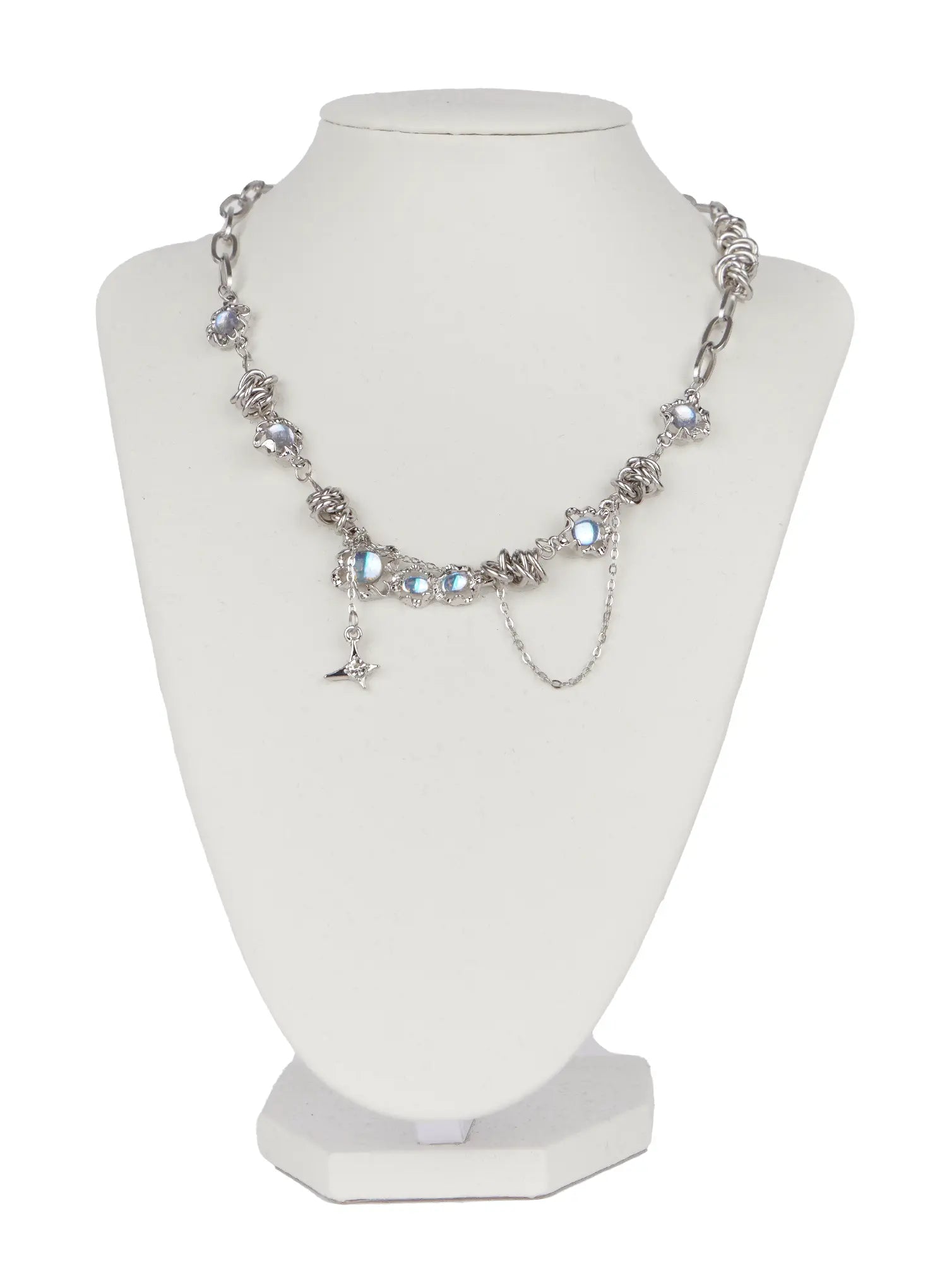 Blue Cubic Twist Necklace CC1809