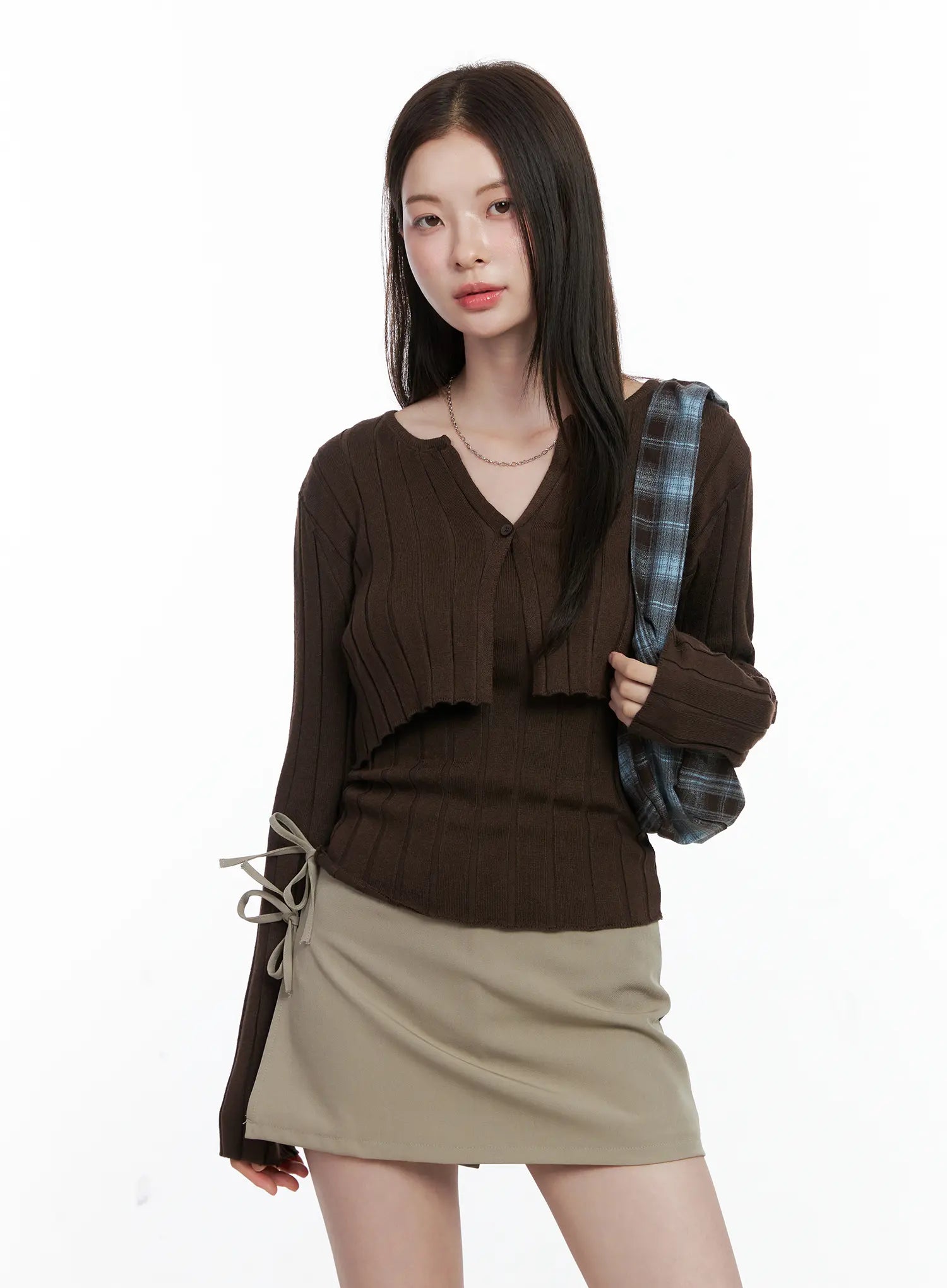 Knit Cardigan Cami Set CO503