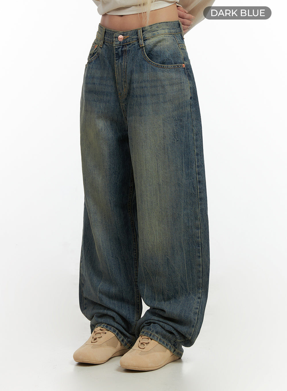 Thea Baggy Jeans in Washed Blue CO415