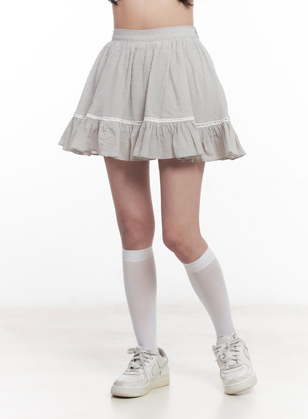 Frill Lace Flare Mini Skirt CY526