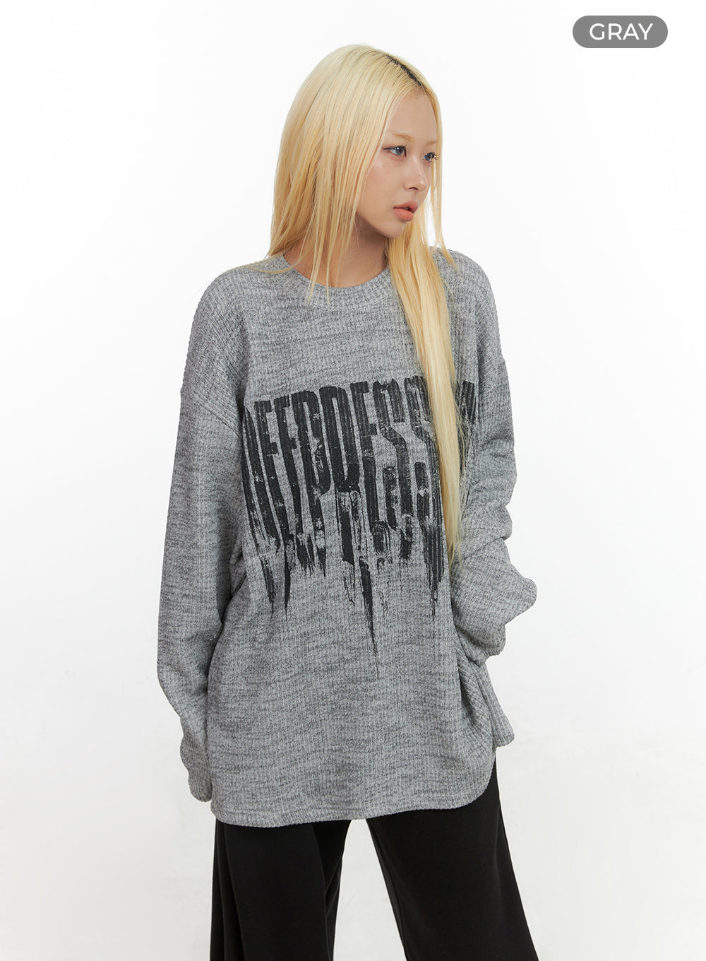 Stellar Graphic Print Oversized Top CO415