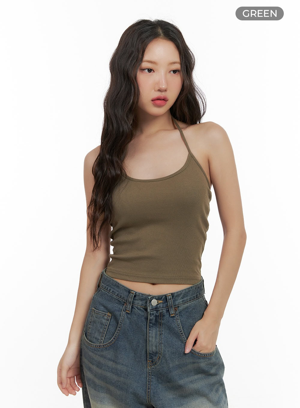 Cotton Halter Crop Top CG423