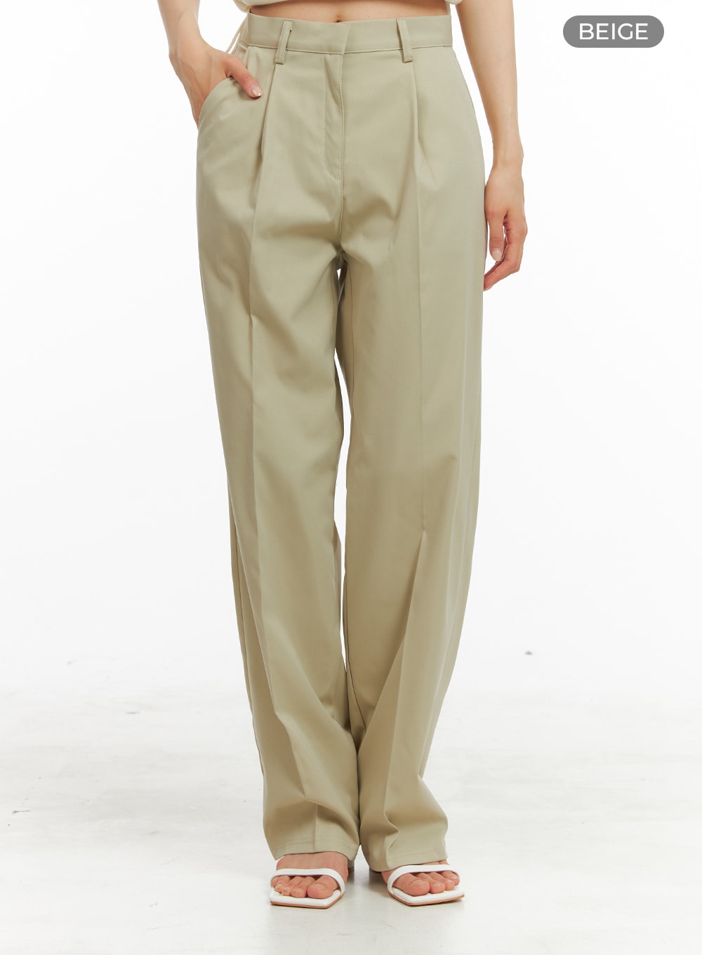 Pintuck Straight Fit Trousers OA419