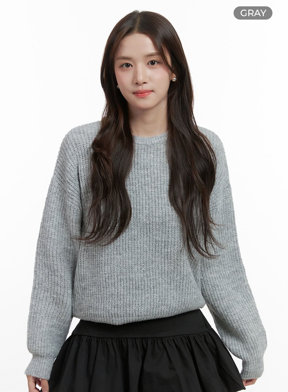 Cut Out Ribbon Trim Long Sleeve Top OS416