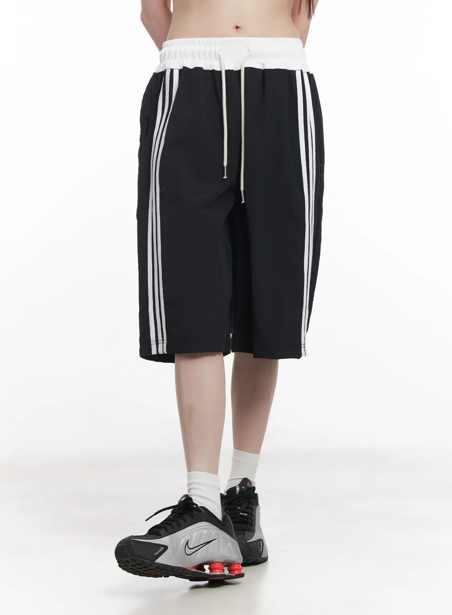 Striped Bermuda Sweat Shorts CU518