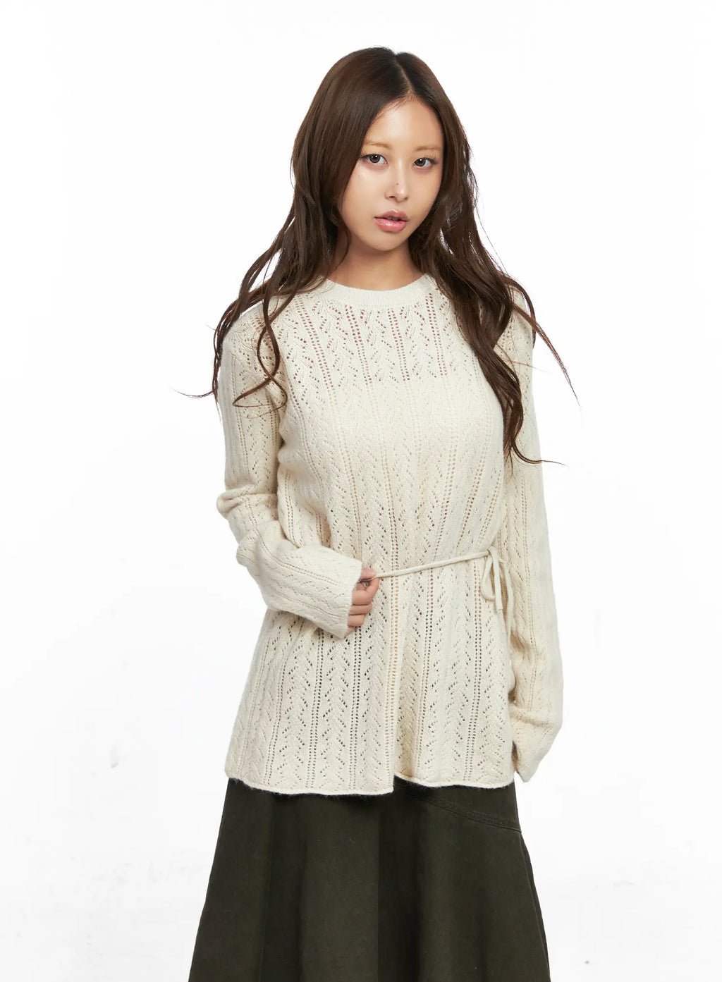 Cable Knit Sweater and Scarf Set CO513