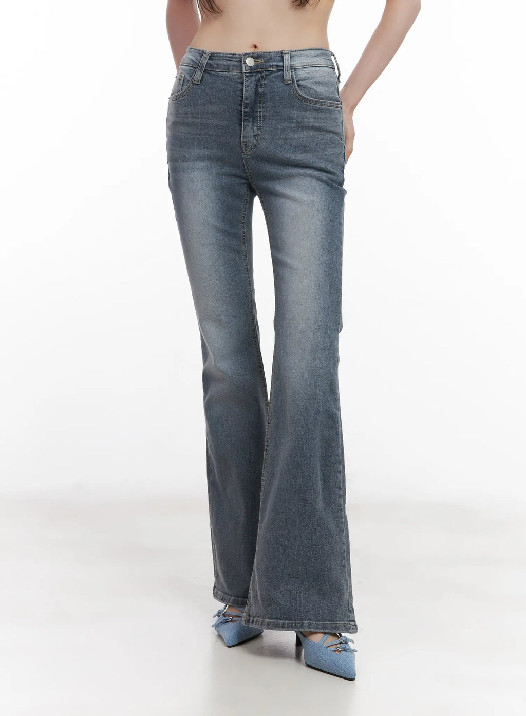 Soyeon Flared Jeans with Hip Pads CU520