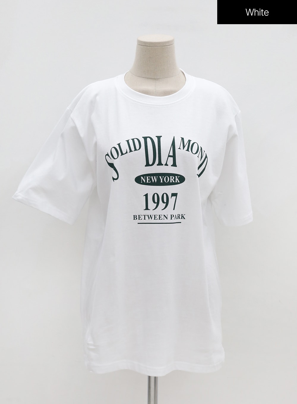 Solid Lettering Oversized Cotton Tee OU28