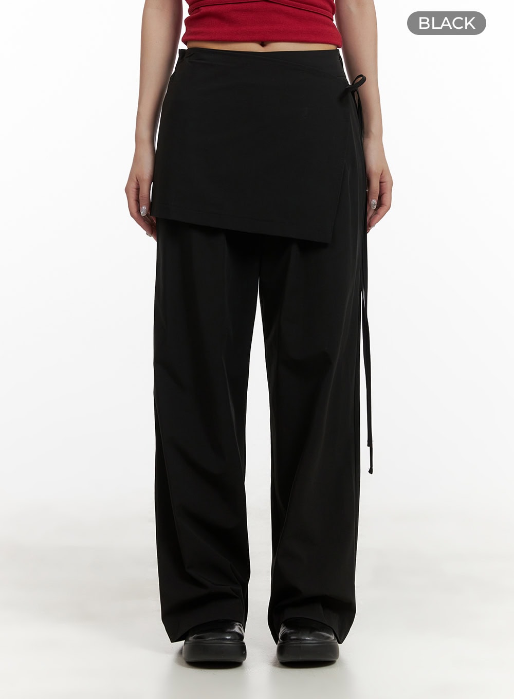 Cotton Wrap Skirt Wide Pants CY403