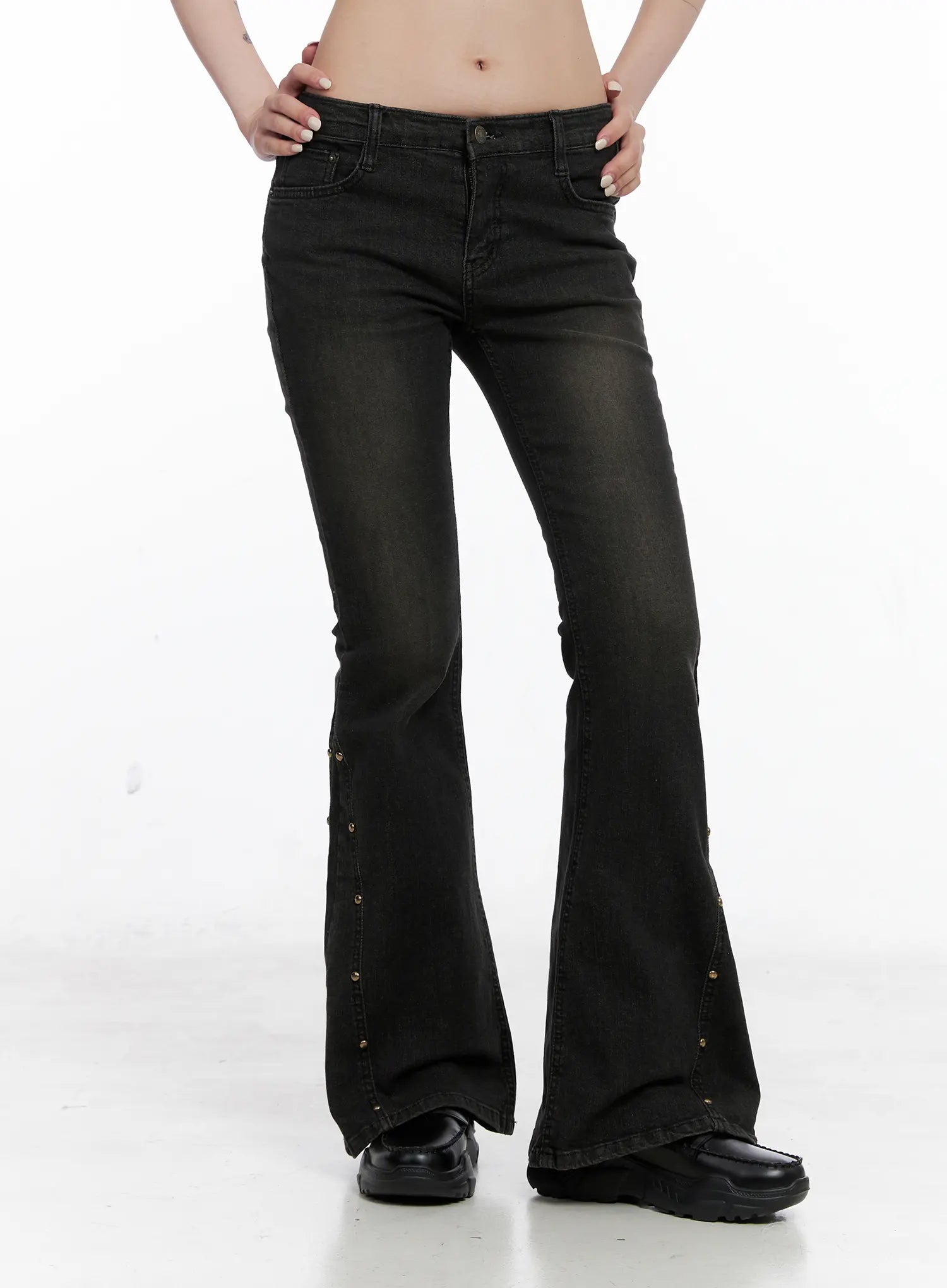 Milan Studded Flare Jeans CS512