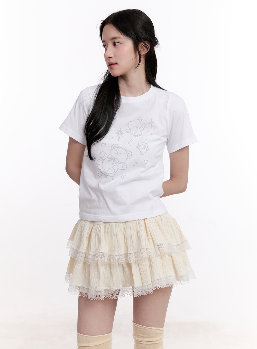 Teddy Bear Graphic Crop Top CM527