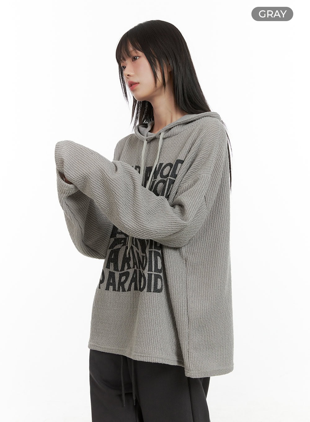 Knit Lettering Hoodie CG427