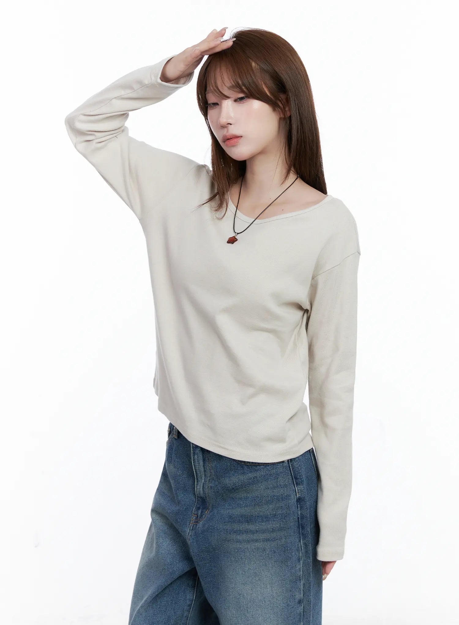 Basic Crew Neck Long Sleeve T-Shirt CG529