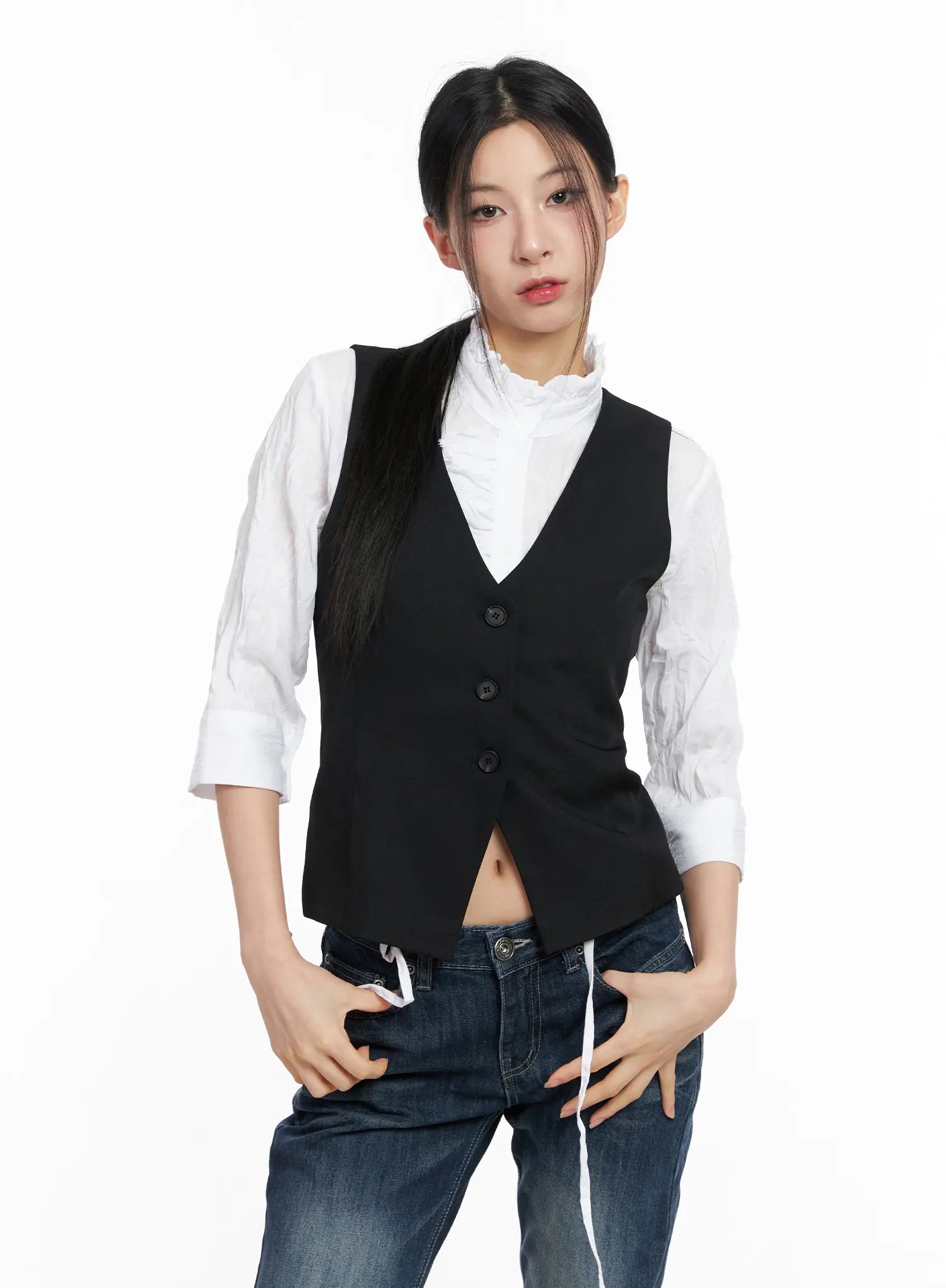 Classic Western Button Vest CC1109