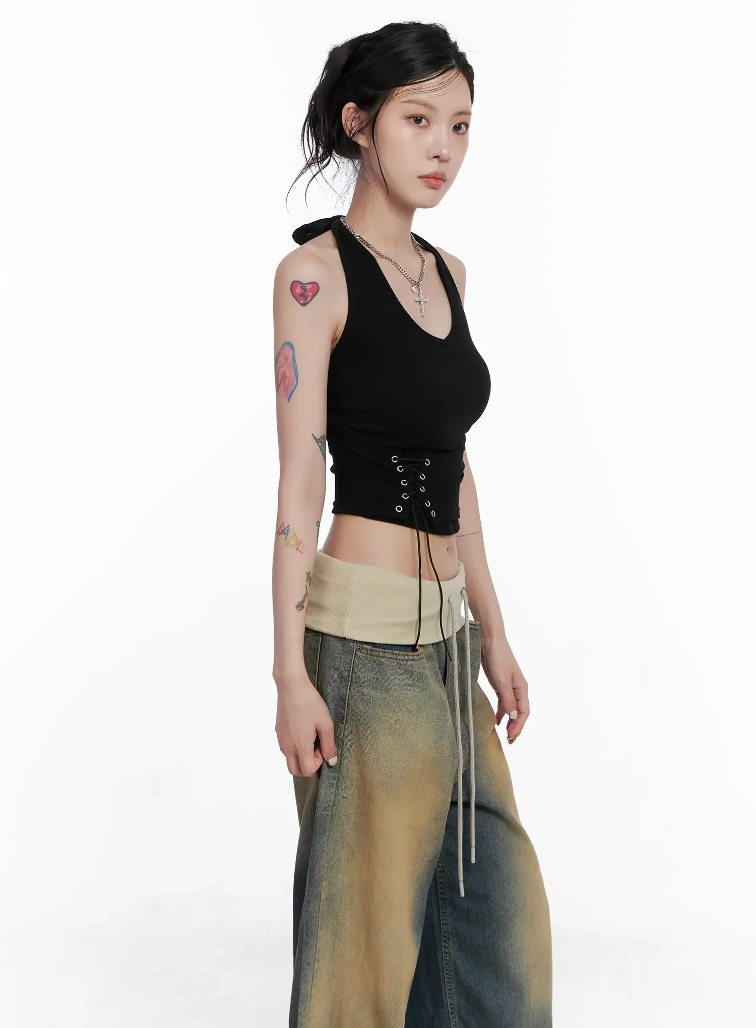 Corset Lace-Up Halter Top CS512