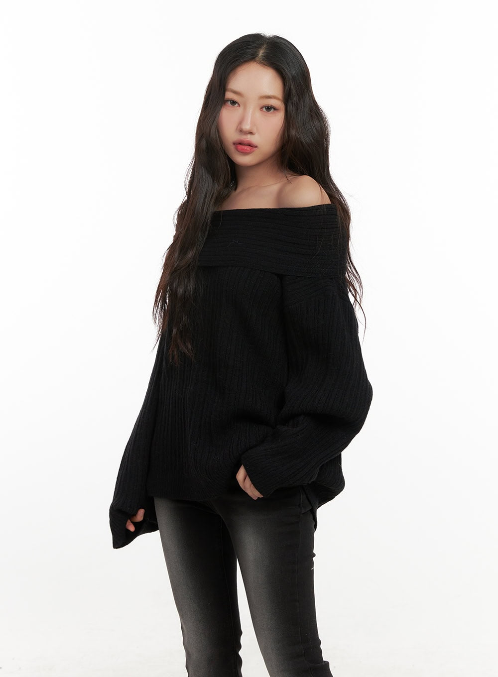 Oversized Off-Shoulder Sweater CN426