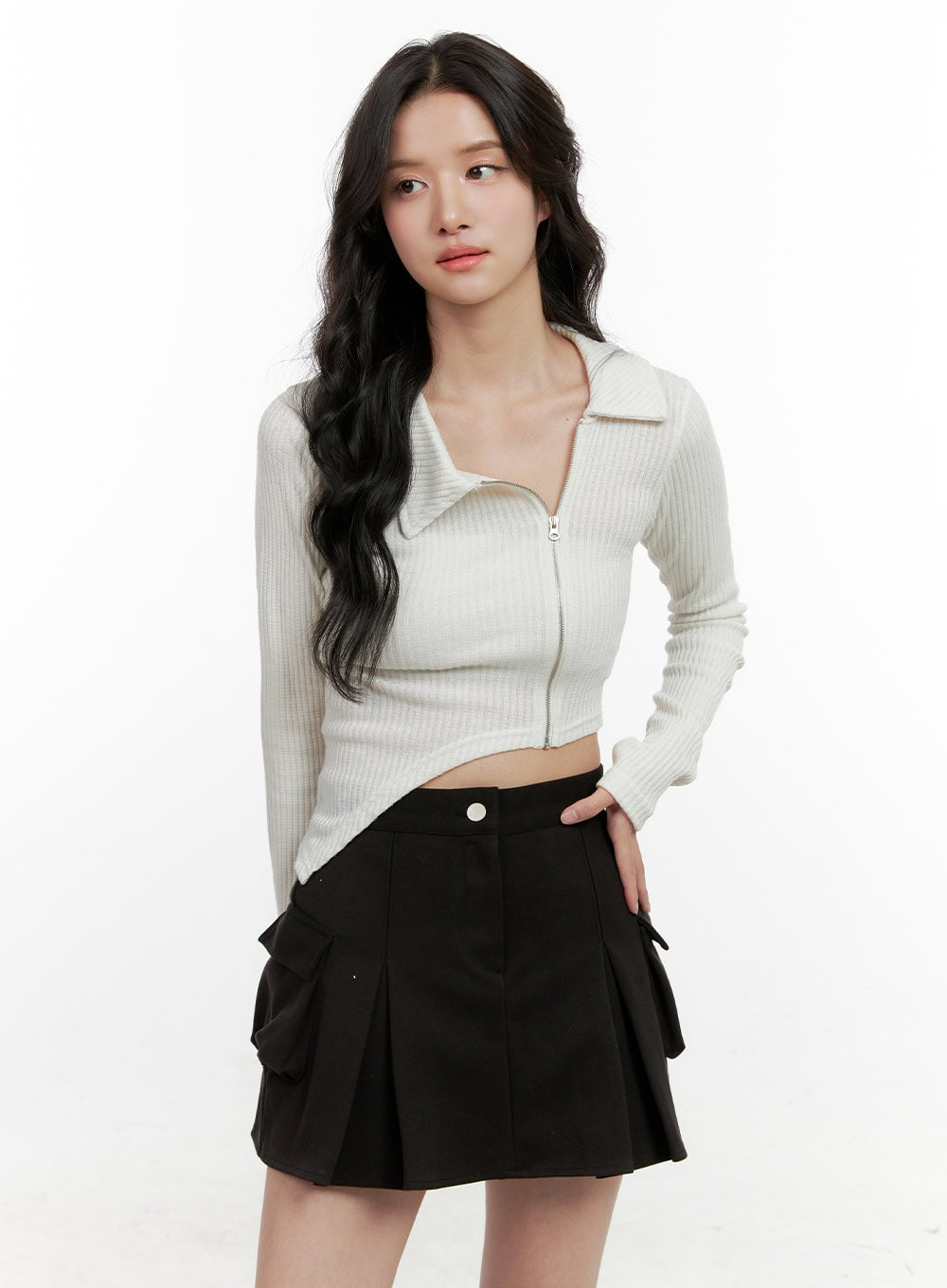 Asymmetric Slim Fit Cardigan ON404