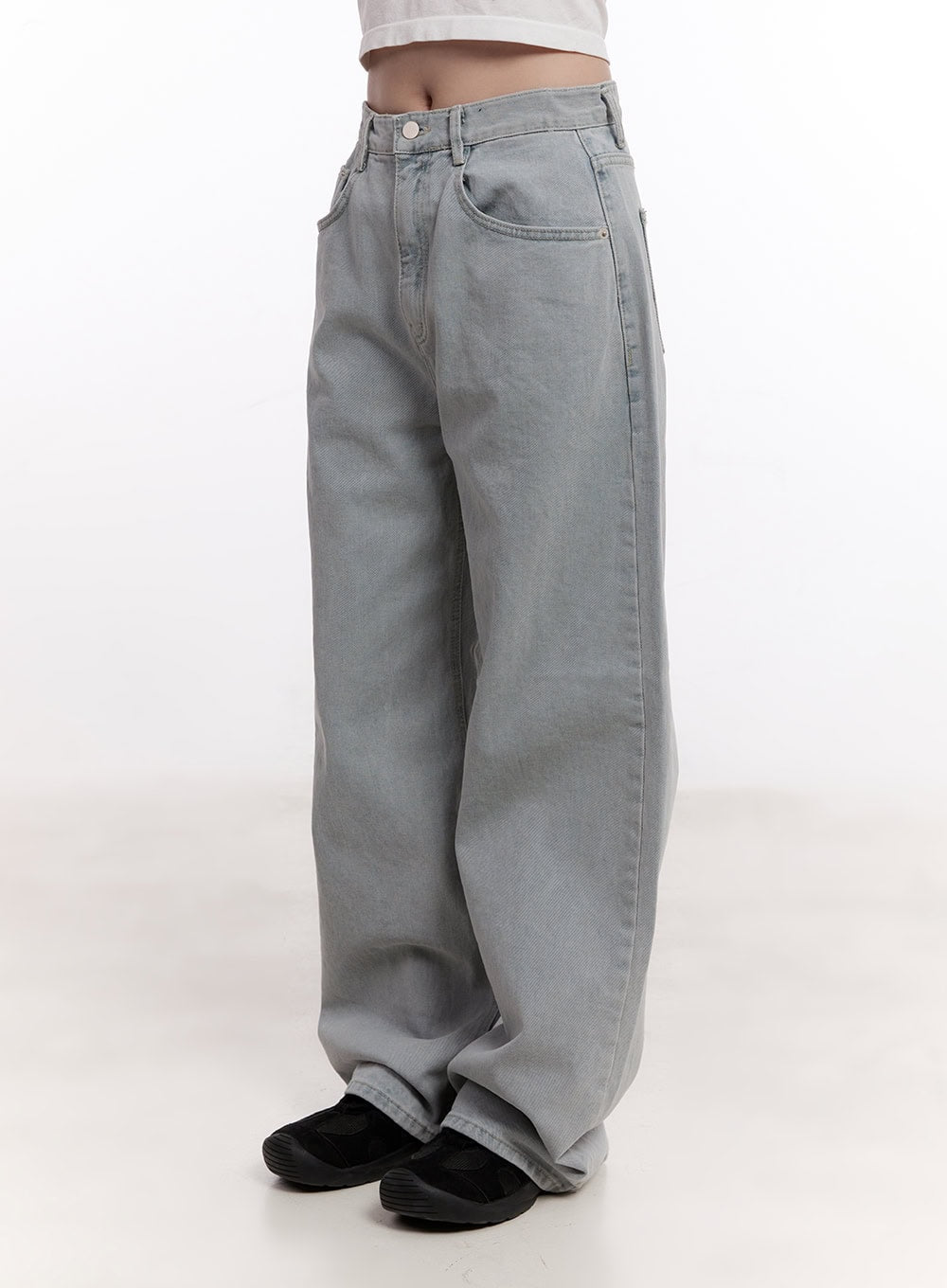 Casey Washed Baggy Wide-Leg Jeans CM526