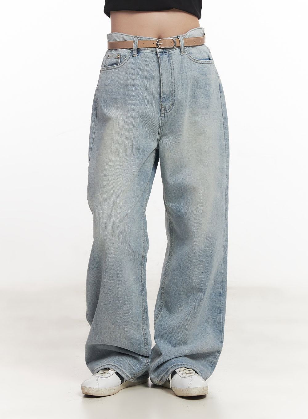 Teresa Washed Wide Leg Jeans CA510