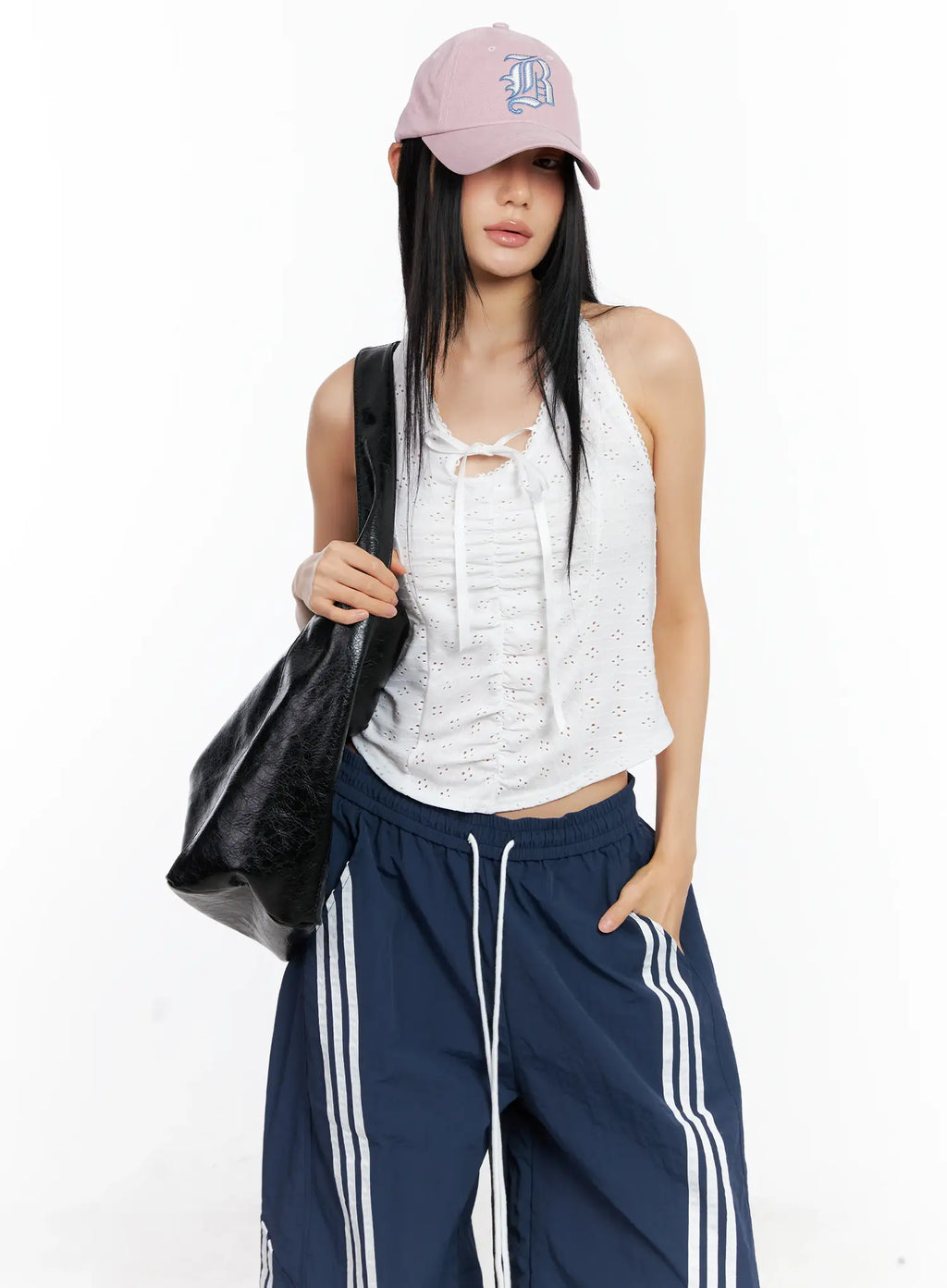 Lace Ribbon Halter Top CL529