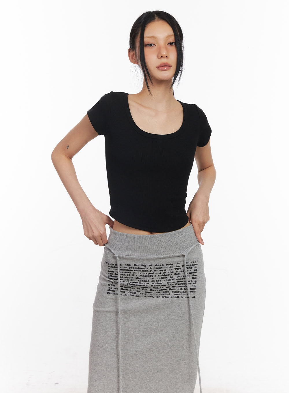 Essential U-Neck Crop Tee CY528