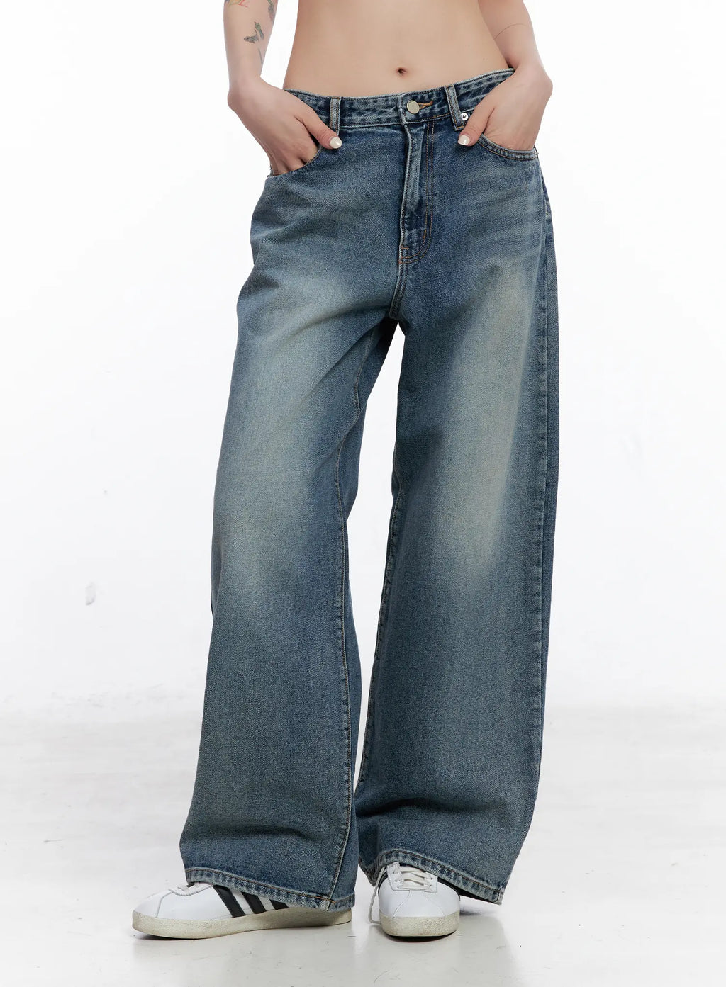 Joo Washed Wide Leg Jeans CS510