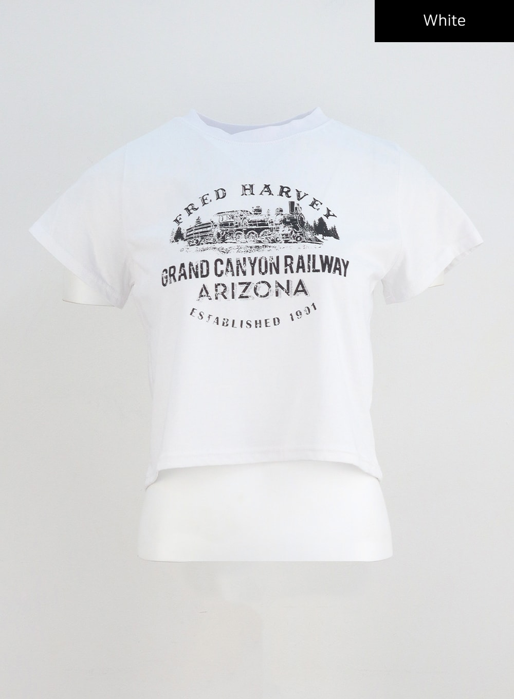 Cotton Graphic Cropped Tee CY331