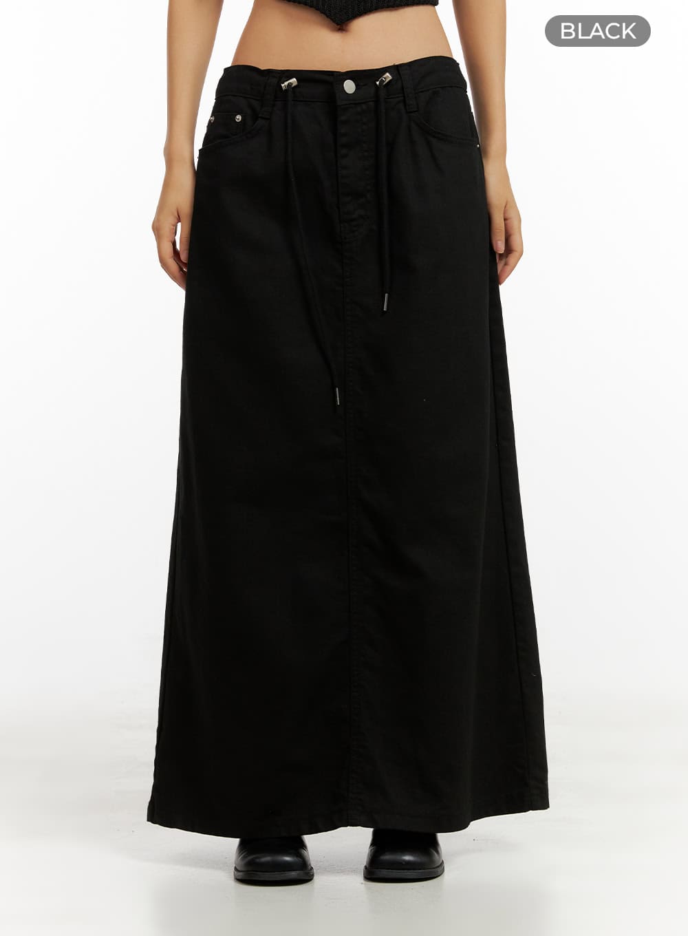 String Waist Maxi Skirt CL431