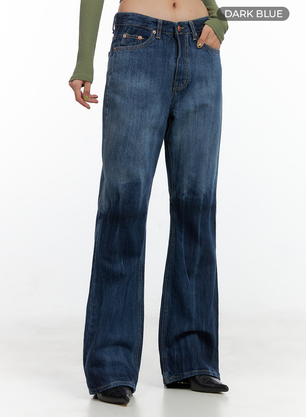 Freya Washed Blue Bootcut Jeans CO424