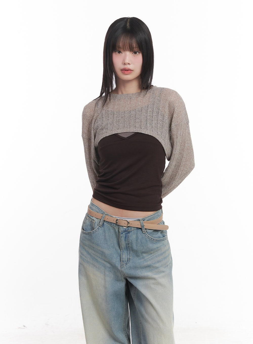 Super Cropped Long-Sleeve Sweater CU505