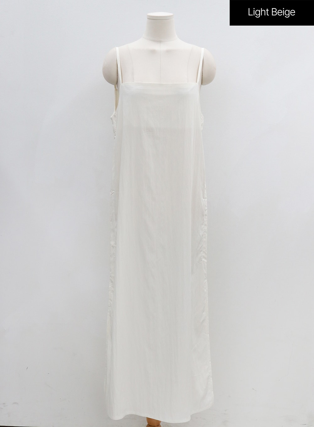 Side Shirring Sleeveless Strap Maxi Dress OG12