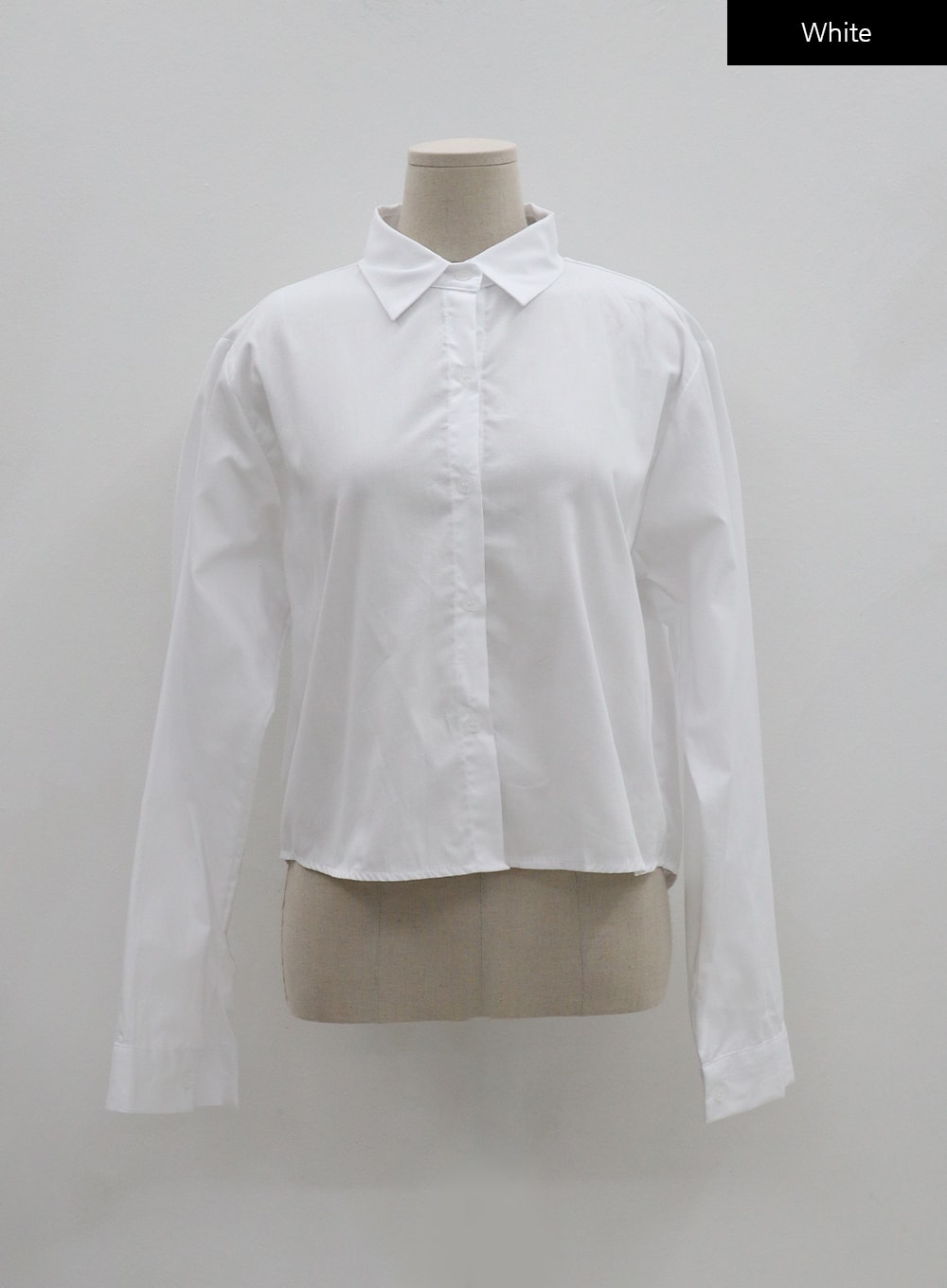 Basic Tone Down Color Crop Shirt BG23