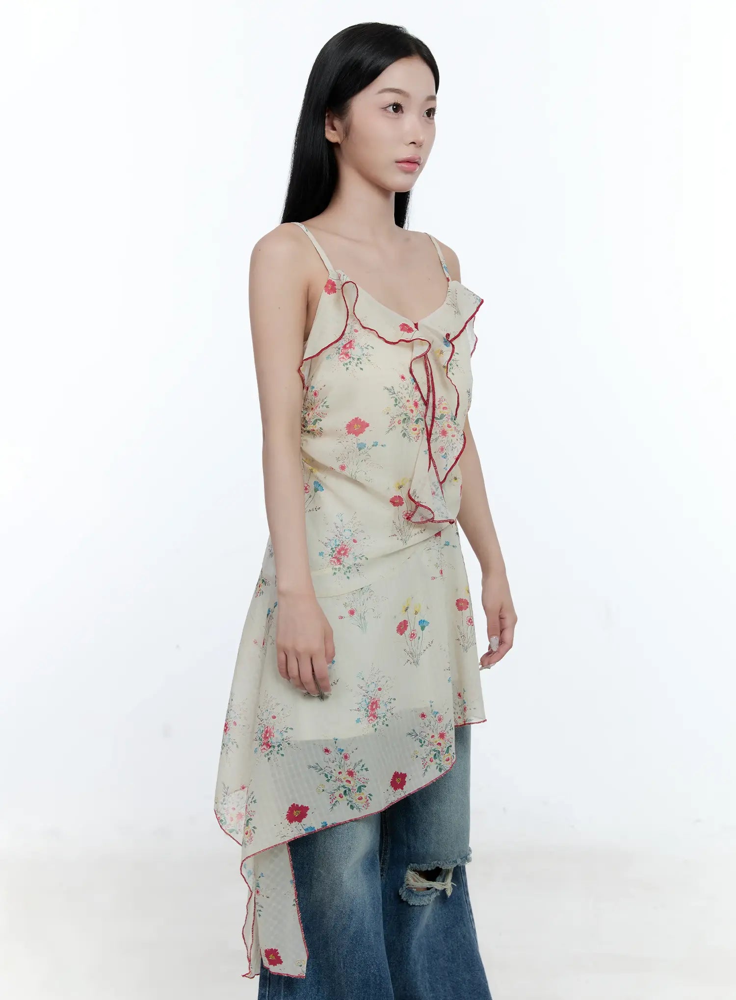 Floral Asymmetrical Dress CG501