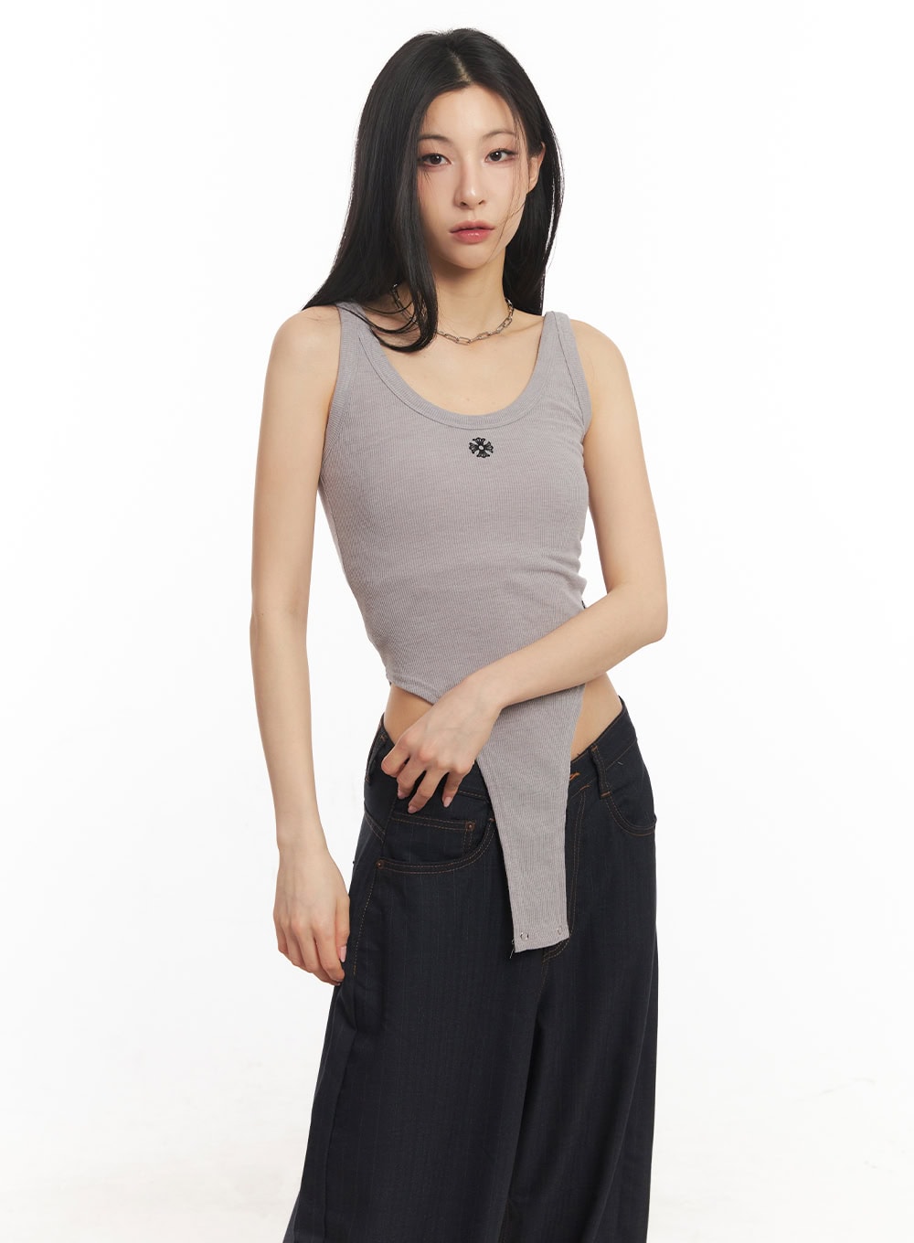 Embroidered Bodysuit Tank Top CA504