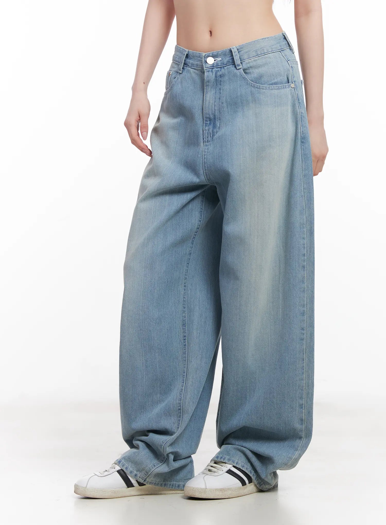 Rose Washed Baggy Summer Denim Jeans CU511