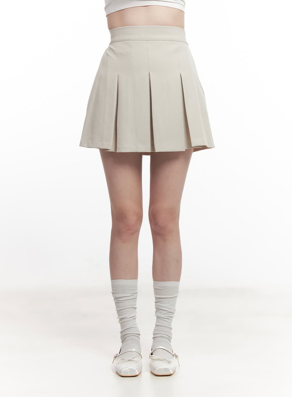 High-Waisted Pleated Mini Skirt CA502